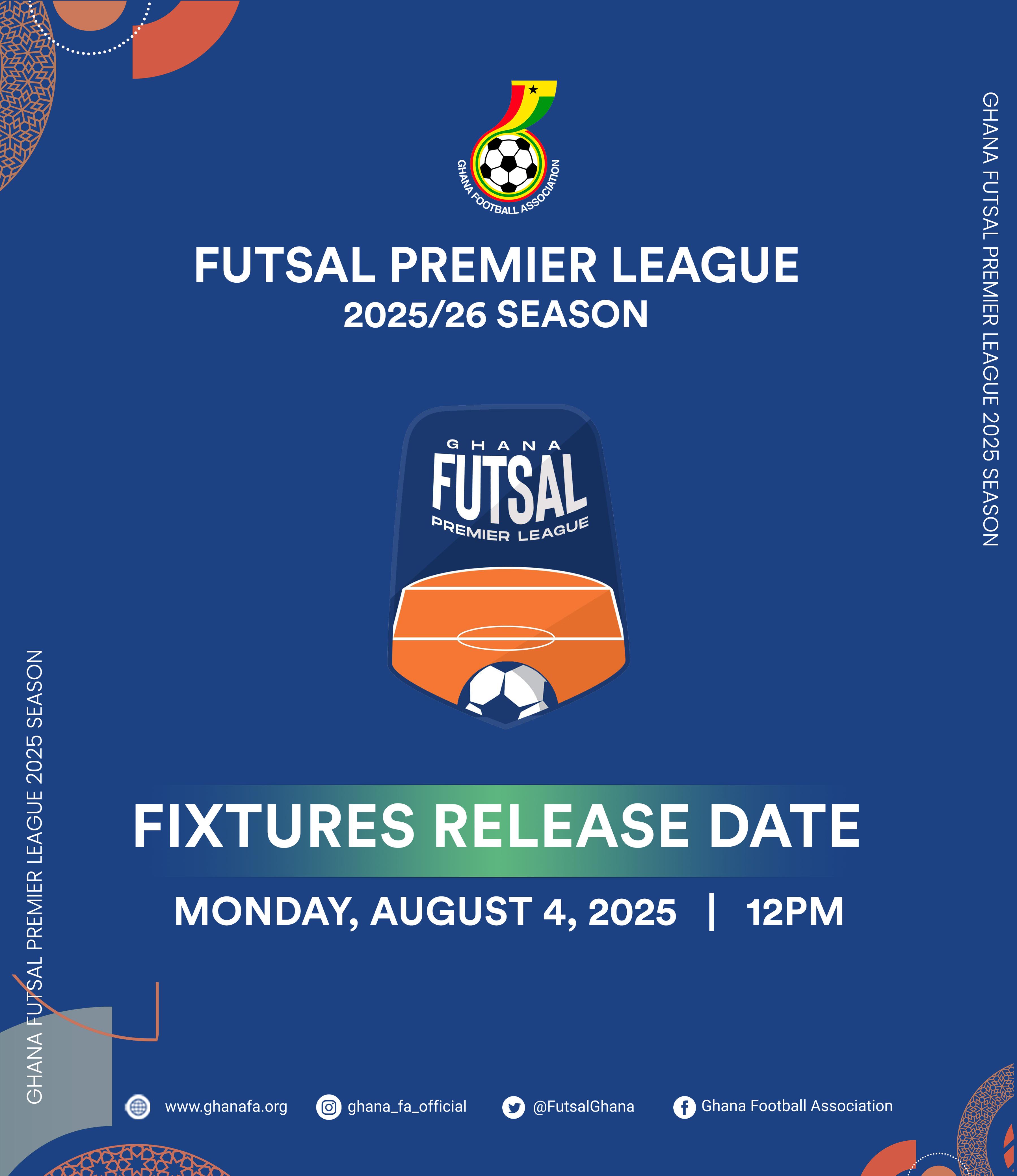 2025/26 Futsal Premier League Fixtures To Be Released on Monday, August 4