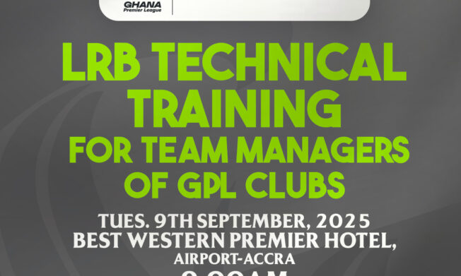 GFA and betPawa to hold LRB Technical Training for Premier League Team Managers on Sept 9, 2025