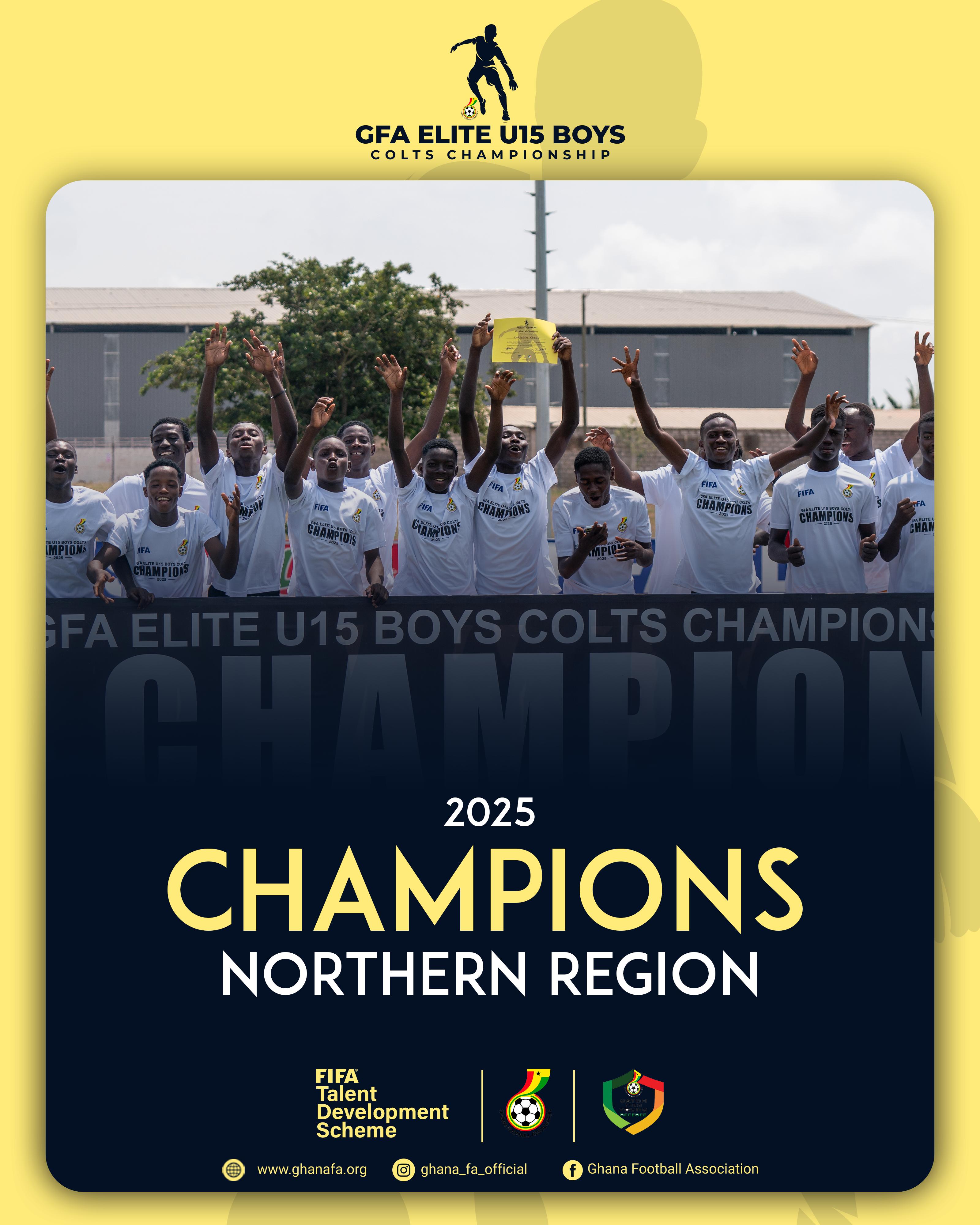 FIFA TDS: Northern Region Crowned Champions of Elite U15 Boys Colts Championship After Penalty Drama