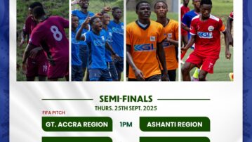 KGL U17 Colts 2025: Greater Accra take on Ashanti as Central square off with Western in epic semi-finals showdown