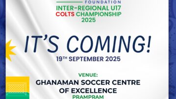 KGL U17 Colts: Inter-Regional U17 Championship set for September 19 -27