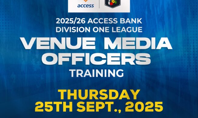 Training Workshop for Access Bank Division One League Venue Media Officers takes place on Thursday