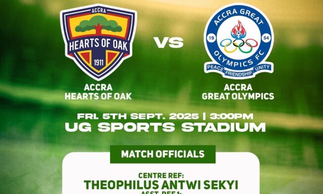 FA appoints Catch Them Young Referees for 2025 Democracy Cup clash between Hearts of Oak and Great Olympics