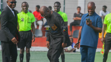 President Simeon-Okraku Kicks Off 2025/26 Division One League Season at Tuba AstroTurf