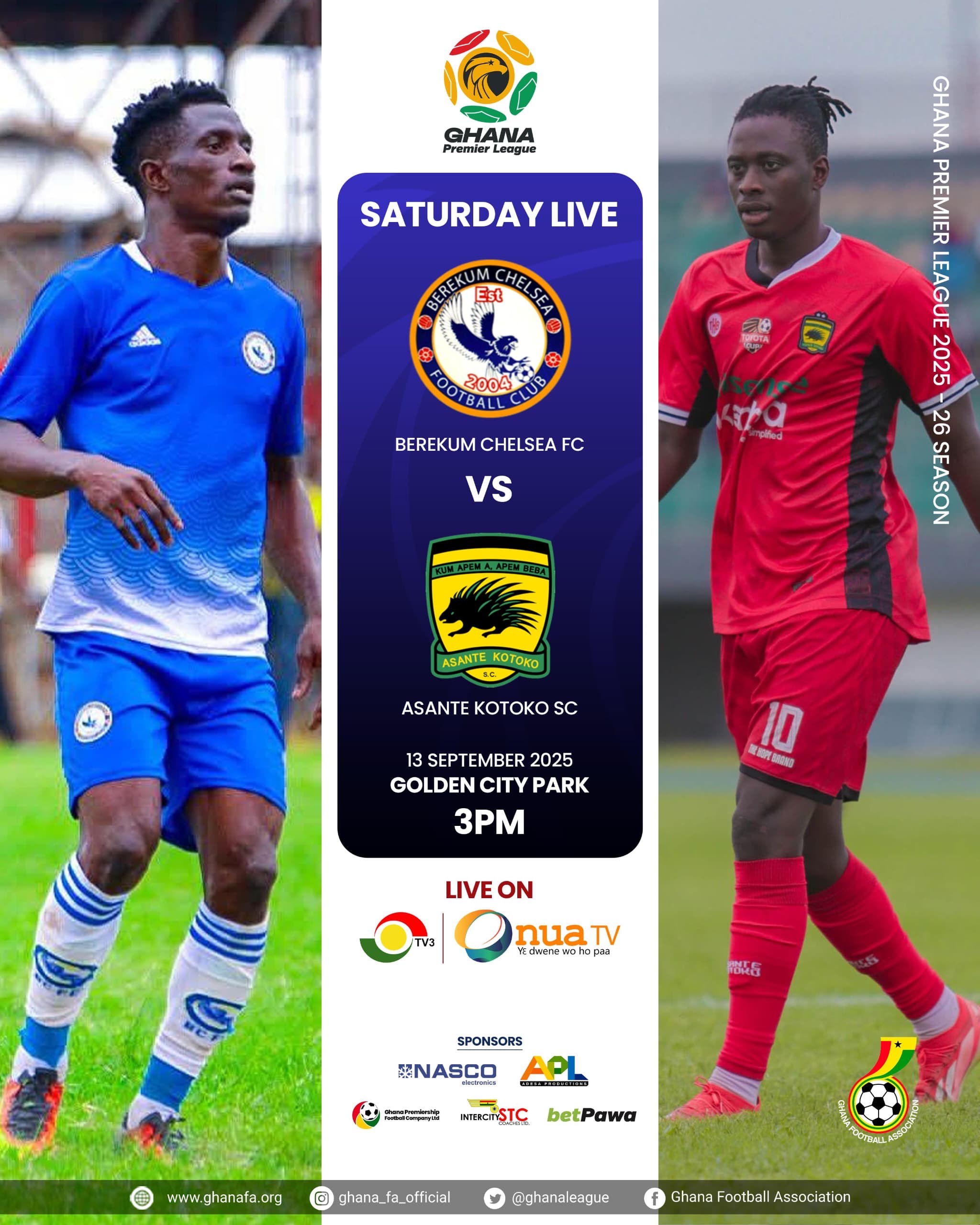 Premier League: Asante Kotoko face tough Golden City test in season opener against Berekum Chelsea