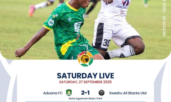 Premier League: Aduana FC fight back to sink Swedru All Blacks with Emmanuel Marfo double