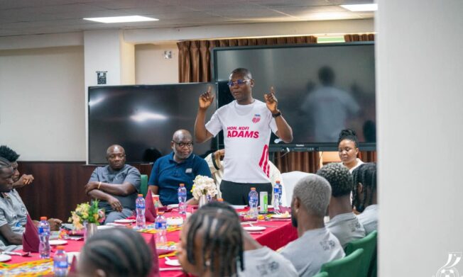 Minister of Sports and Recreation Kofi Adams meets Black Stars ahead of Mali clash