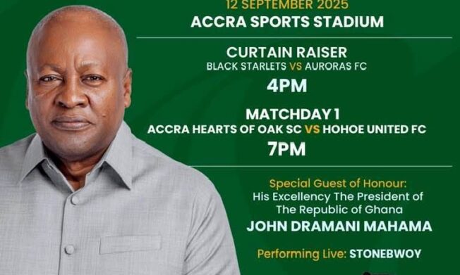 President John Dramani Mahama to kick off 2025/26 Premier League season in Accra