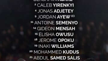 Jordan Ayew leads the line, Inaki, Semenyo operate on the wings against Chad