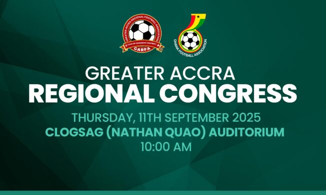 Greater Accra Regional Football Association (GARFA) set date for Ordinary Congress on September 11