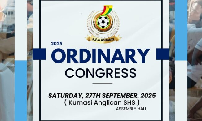 Ashanti Regional Football Association to Hold Ordinary Congress on September 27
