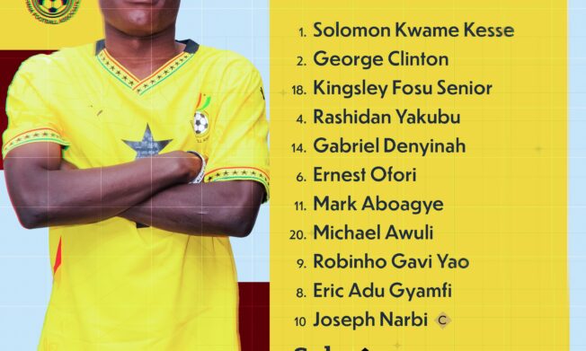 WAFU U17 BOYS: Coach Dr. Prosper Narteh Ogum Names Black Starlets' Starting XI for Togo Clash