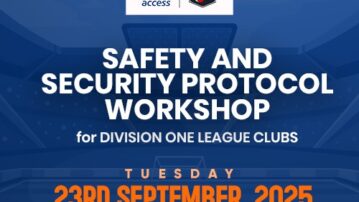Safety and Security Protocol Workshop for Division One League Clubs to be held on Tuesday
