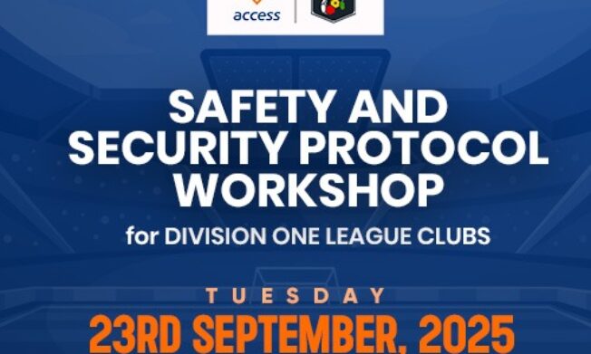 Safety and Security Protocol Workshop for Division One League Clubs to be held on Tuesday
