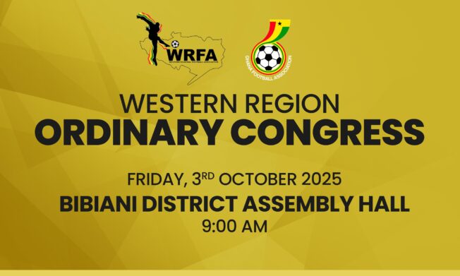 Western Regional Football Association to Hold Ordinary Congress on October 3