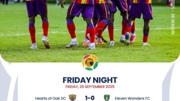 Premier League: Hearts of Oak edge Eleven Wonders to go top