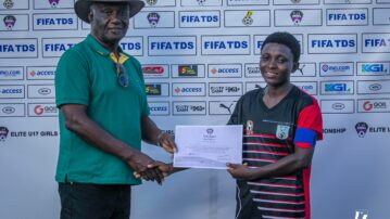 Hasaacas Ladies President Nana Benyin Eyison inspires young talents at FIFA/GFA Elite U-17 Championship