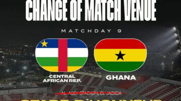 New venue for Black Stars clash against Central African Republic