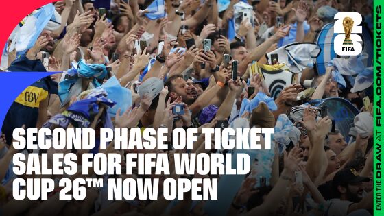 Second phase of ticket sales for FIFA World Cup 26™ now open