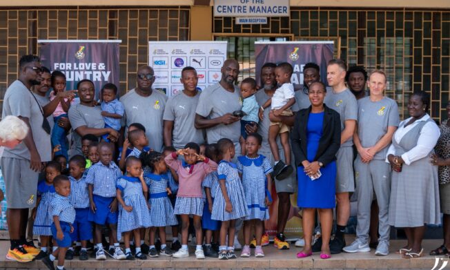 Otto Addo leads Black Stars' charity visit to Osu Children's Home hours after FIFA World Cup qualification