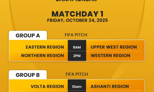 MTN Elite U19 Championship: Eastern Region face Upper West in opening match on Friday