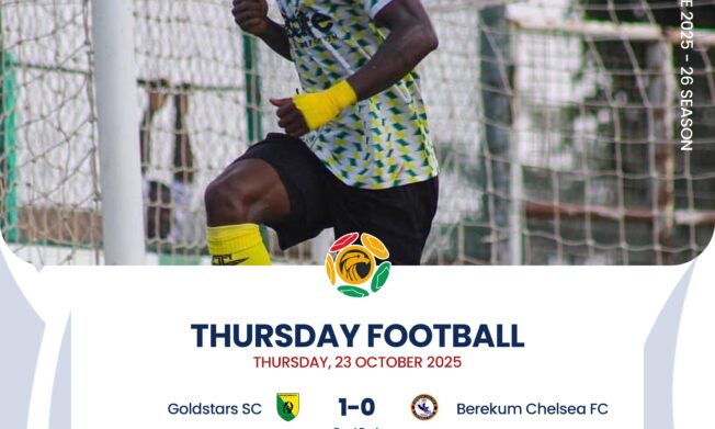 Premier League: Bibiani Gold Stars edge Berekum Chelsea to climb into top four