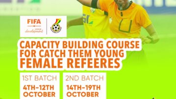 League Development: Capacity building course for Catch Them Young (CTY) Female Referees