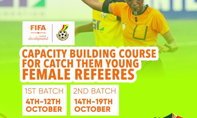 League Development: Capacity building course for Catch Them Young (CTY) Female Referees