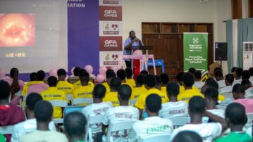 Cervical Cancer awareness and HPV vaccination drive held at Ghanaman Soccer Centre of Excellence, Prampram