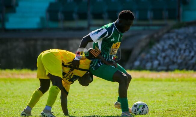 FC AshantiGold 04 beat Eleven Wise 2-0 to keep hold of top spot in Zone Two of Access Bank Division One League