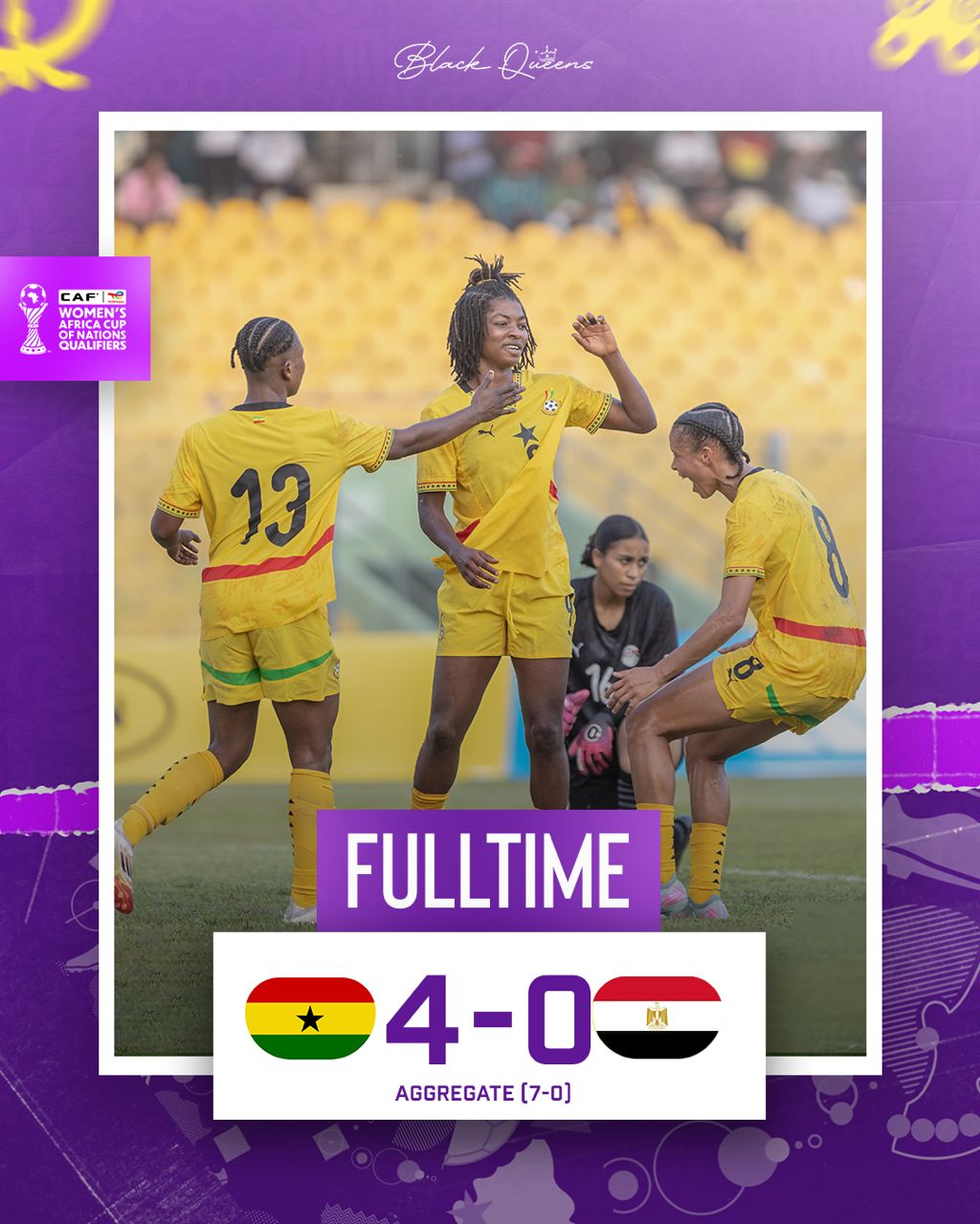 Black Queens crush Egypt 4-0, secure spot in 2026 Women's Africa Cup of Nations in Morocco