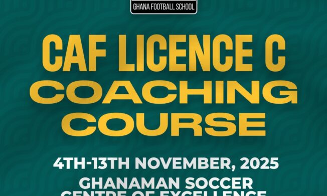 CAF License C Coaching Course (Batch 7) Begins November 4 at GFA Technical Centre