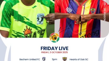 Premier League: Bechem United target first win as Hearts of Oak chase fifth straight away victory on Friday