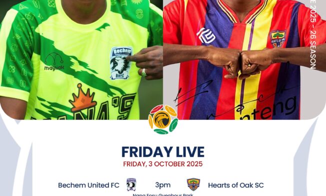 Premier League: Bechem United target first win as Hearts of Oak chase fifth straight away victory on Friday