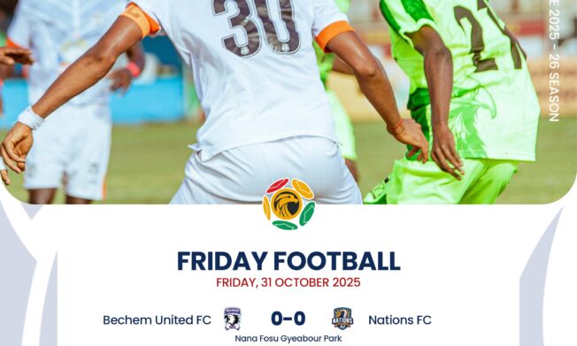 Premier League: Bechem United held to goalless draw by Nations FC 