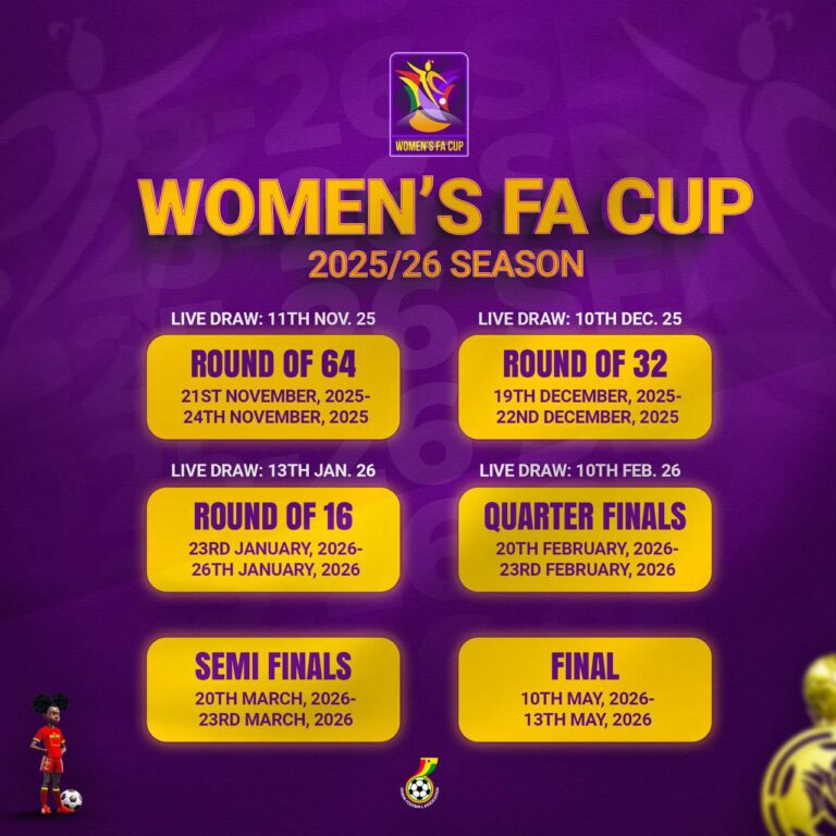GFA announces schedule for 2025/26 Women’s FA Cup Season