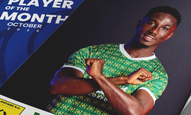 Bibiani GoldStars forward Attah Kumi wins NASCO Fans’ player of the month award