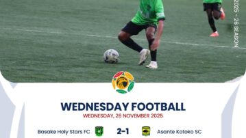 Premier League: Late Tweneboah strike ends Kotoko’s unbeaten run in dramatic defeat to Basake Holy Stars