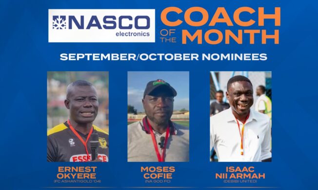 Three coaches nominated for NASCO Access Bank Division One League September/October coach of the month