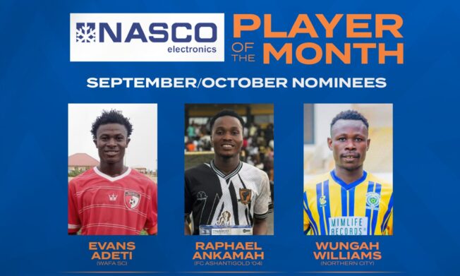 Three players nominated for NASCO September/October Access Bank Division One League player of the month