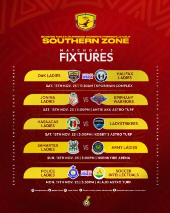 https://www.ghanafa.org/jonina-ladies-host-epiphany-warriors-in-top-of-the-table-clash-samartex-ladies-face-tough-test-against-army-ladies-southern-zone-preview
