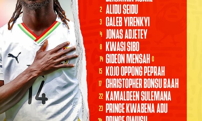 Benjamin Asare returns, Gideon Mensah leads as Black Stars face South Korea in Seoul