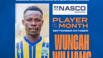 Northern City forward William Wungah wins Access Bank Division One League NASCO player of the month award