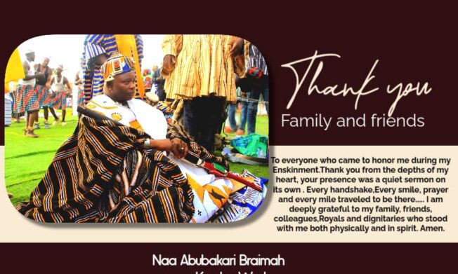 ERFA congratulates Abubakar Braimah on coronation as Kwahu West Municipal Wala Chief