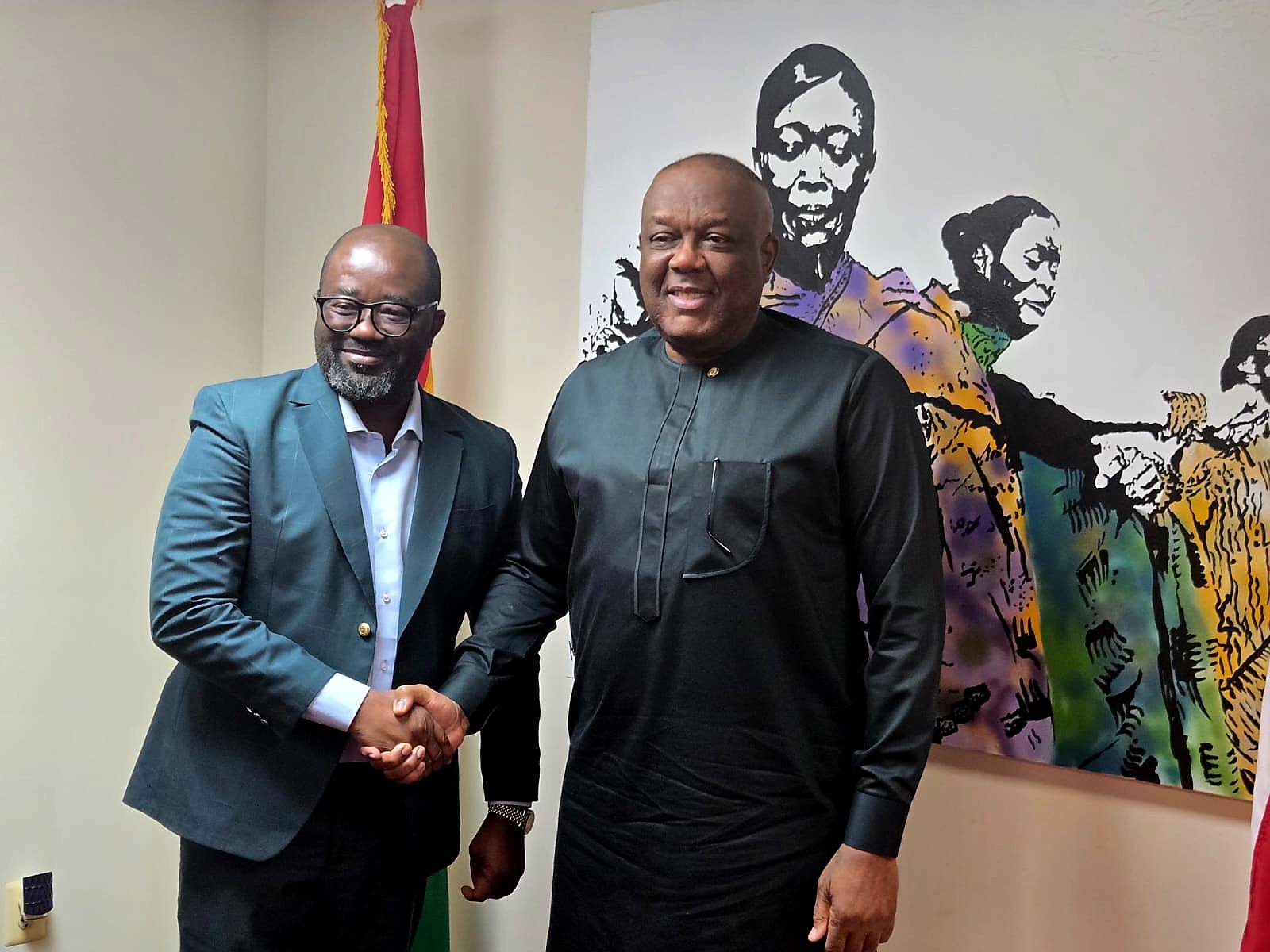 President Kurt Edwin Simeon- Okraku meets Ghana’s U.S. Ambassador to strengthen World Cup preparations