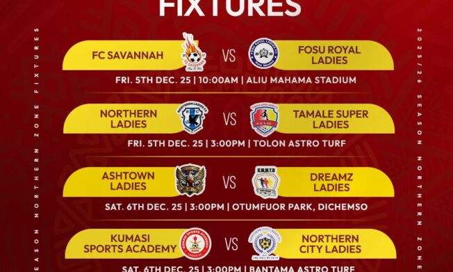 Ampem Darkoa Ladies aim to maintain unbeaten run, Ashtown seeks bounce back against Dreamz Ladies – Northern Zone Preview