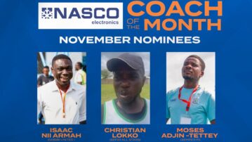 Three coaches vie for Division One League NASCO coach of the month award