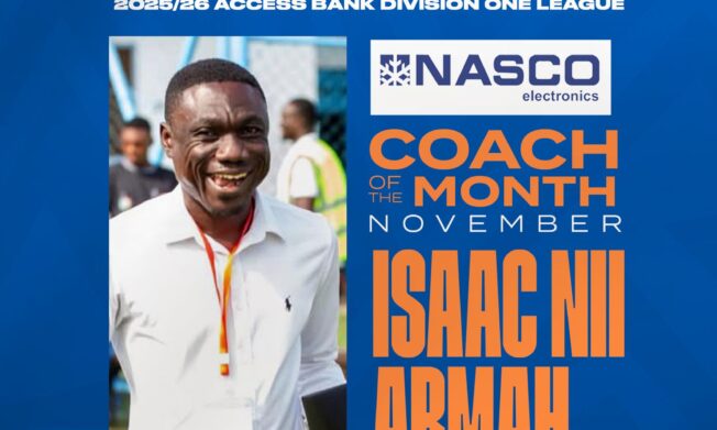 Debibi United’s Isaac Nii Armah wins Access Bank Division One League November coach of the month