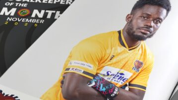 Lawrence Osei named November Goalkeeper of the month