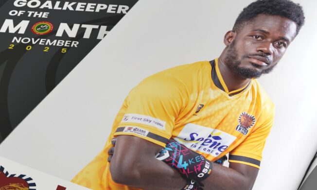 Lawrence Osei named November Goalkeeper of the month